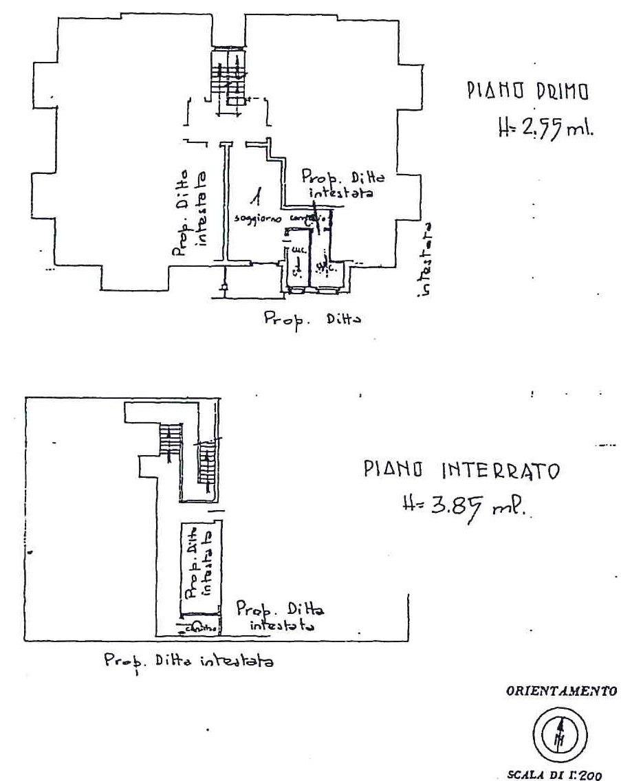planimetria catastale minialloggio e cantina_pubblicità